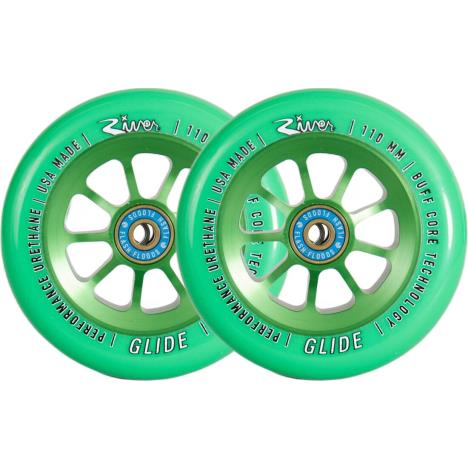 River Naturals Glide Pro Scooter Wheels - Emerald - Pair £89.95